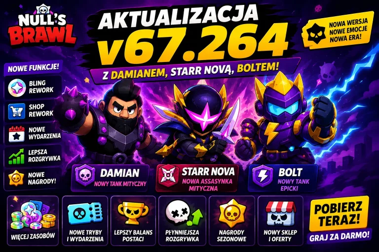 Aktualizacja Null’s Brawl v67.264 z Damianem,Starr Novą, Boltem